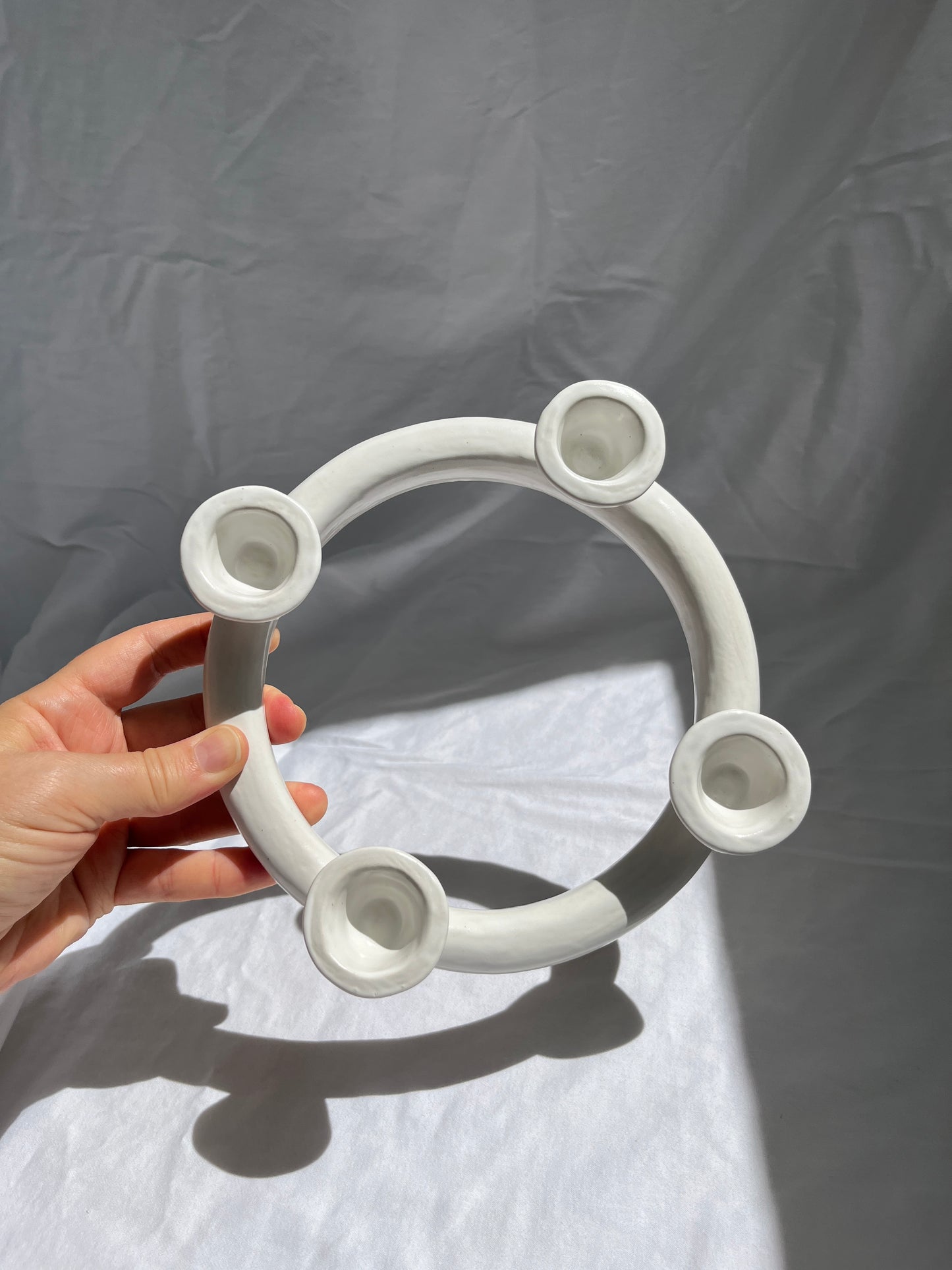 Candle Wreath - Pearl