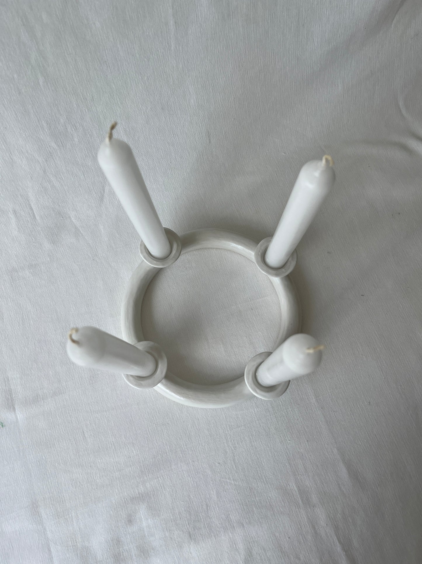 Candle Wreath - Pearl
