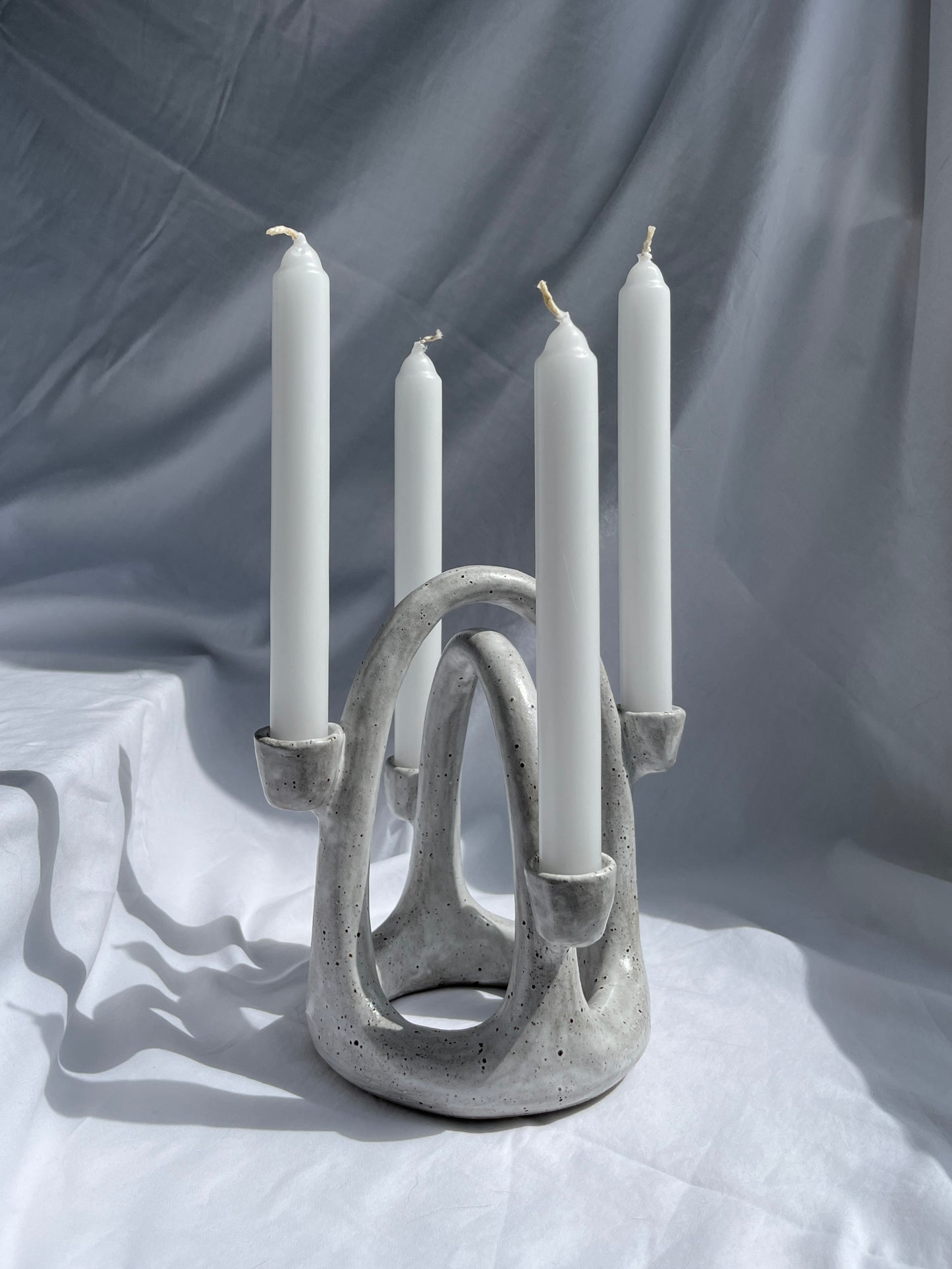 Arch Candelabra 2 - Speckled White