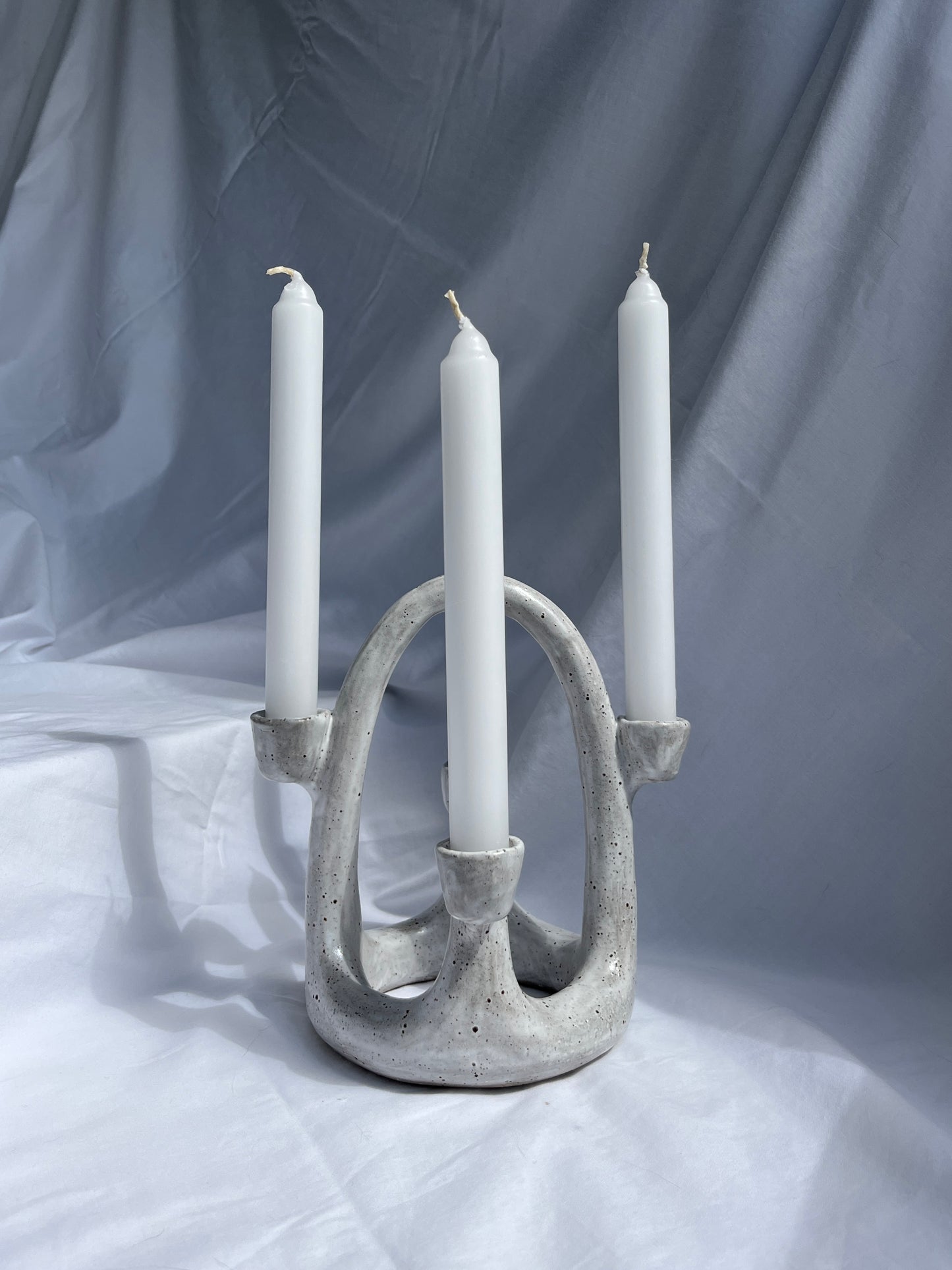 Arch Candelabra 2 - Speckled White