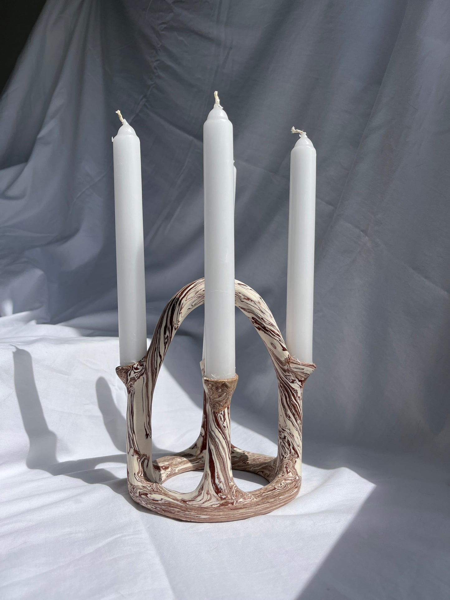 Arch Candelabra -Marbled