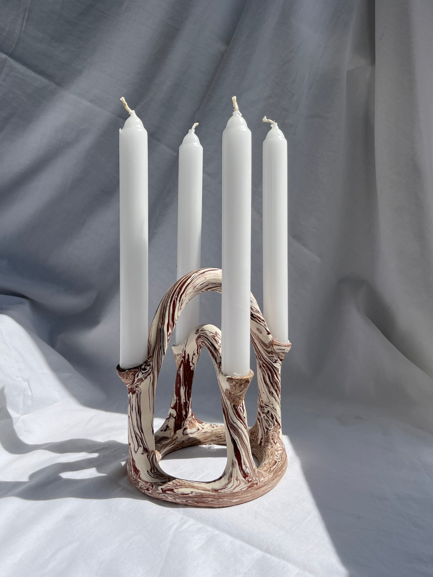 Arch Candelabra -Marbled