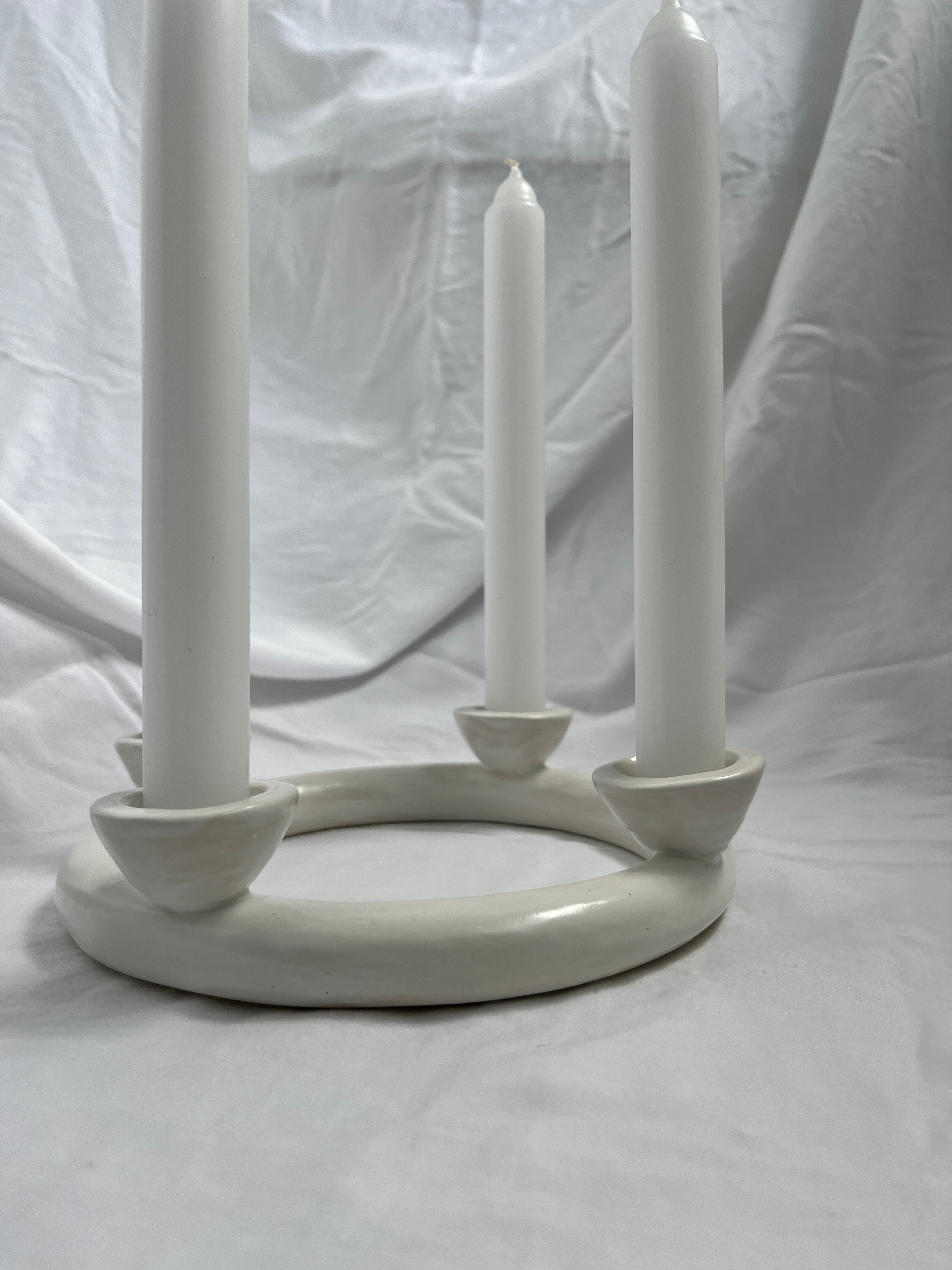 Candle Wreath - Pearl
