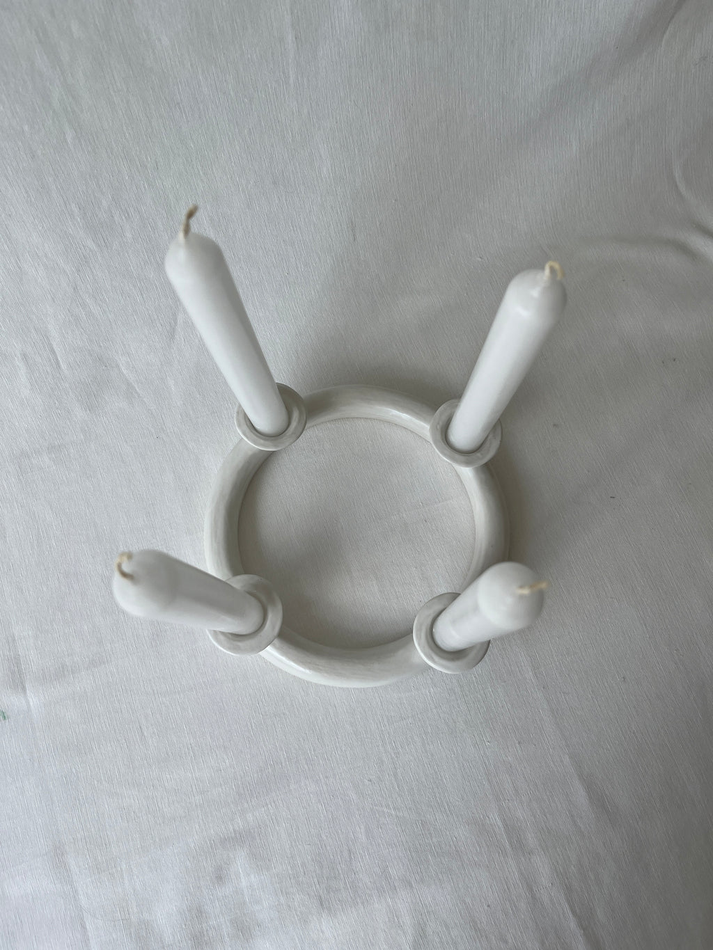 Candle Wreath - Pearl