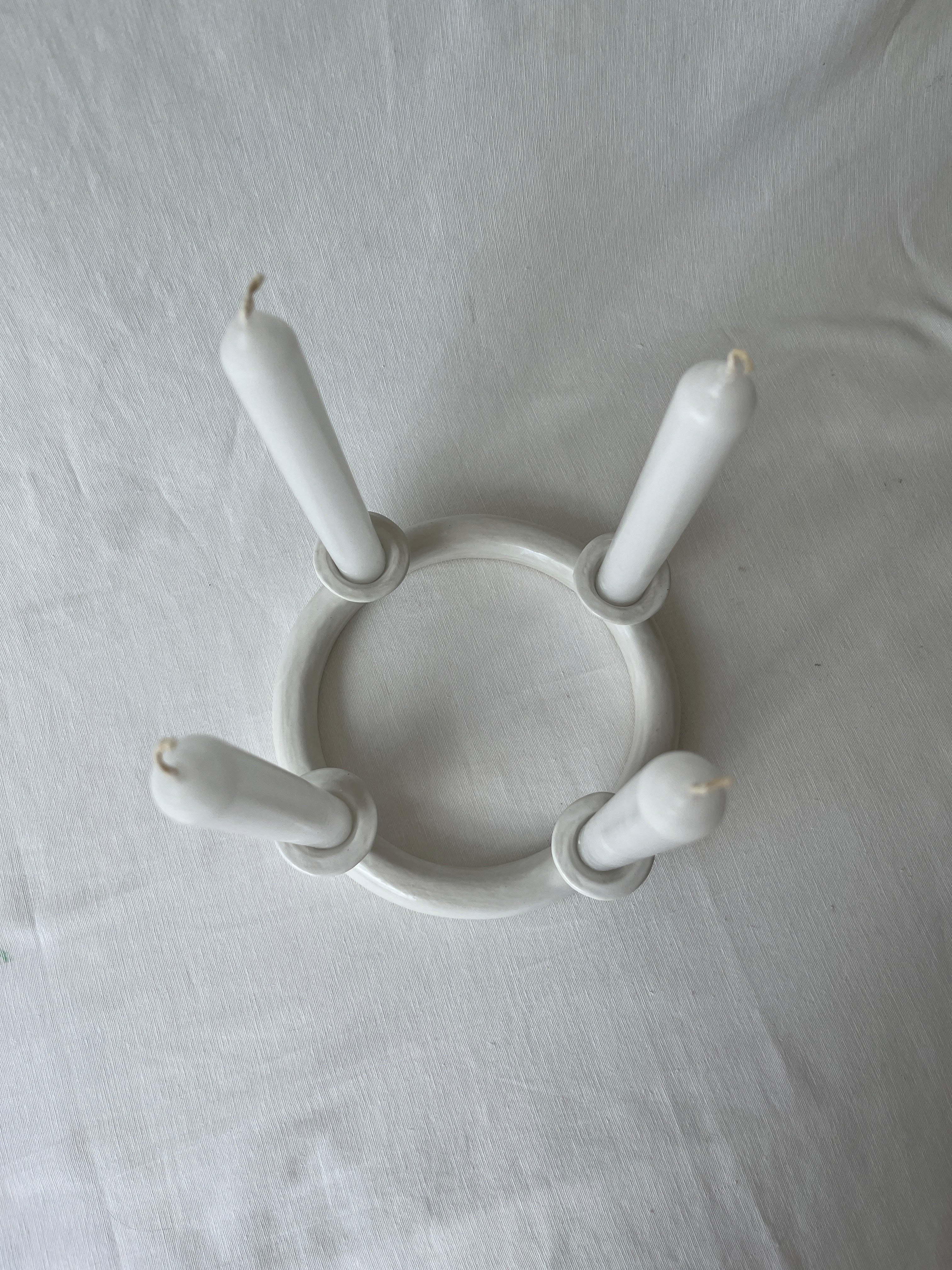 Candle Wreath - Pearl