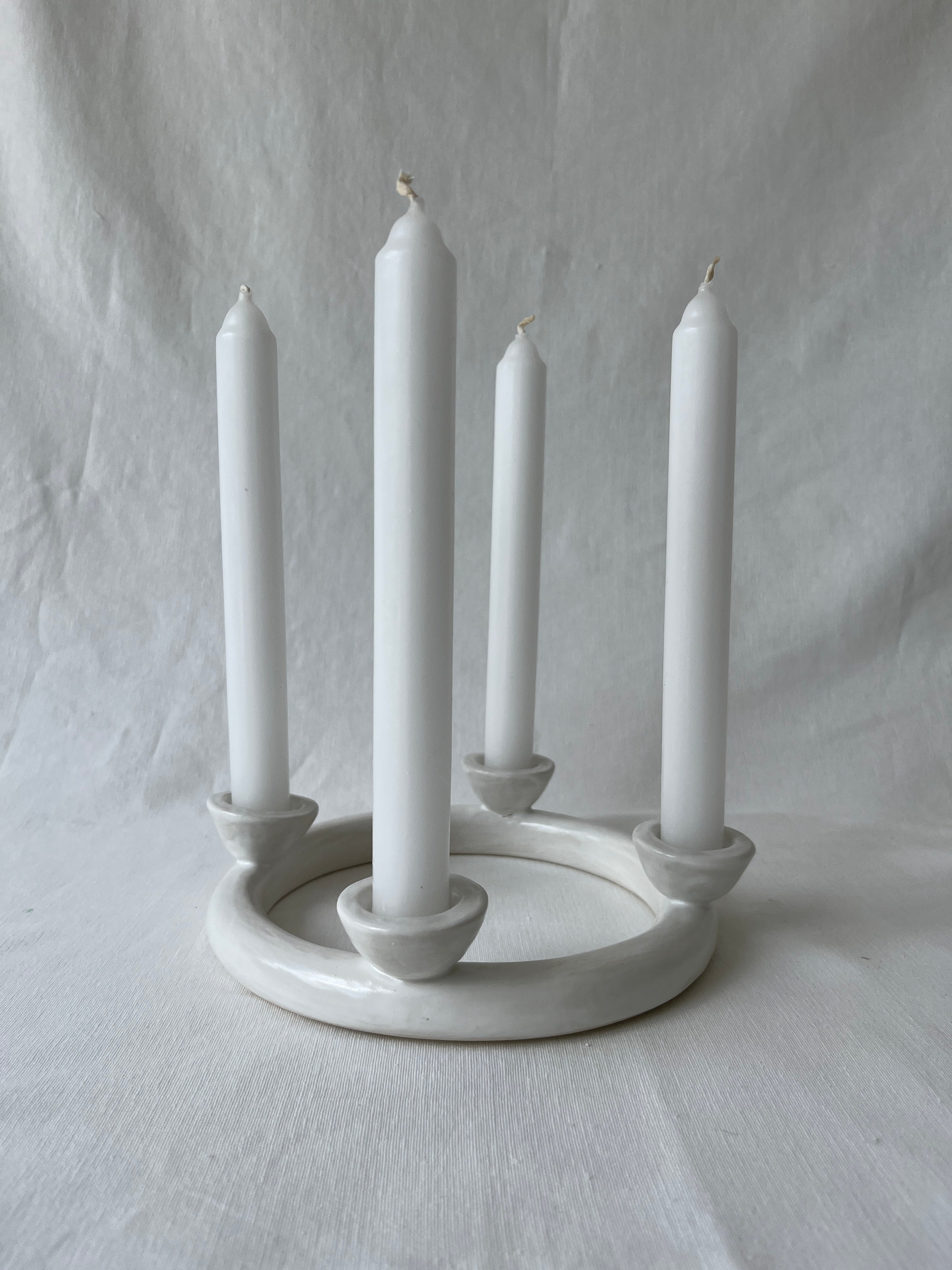 Candle Wreath - Pearl
