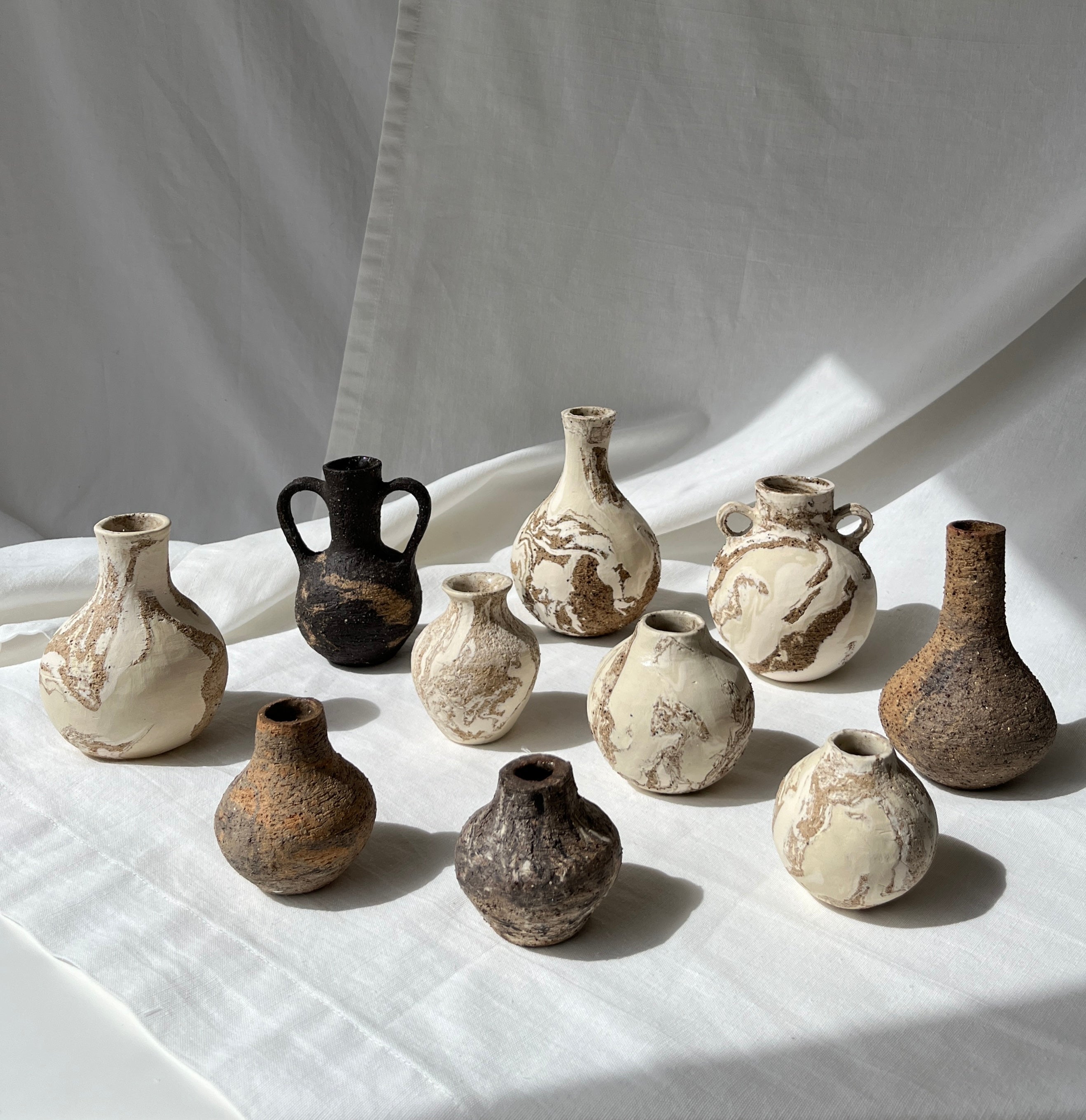 Bud Vase- Beige Bulb