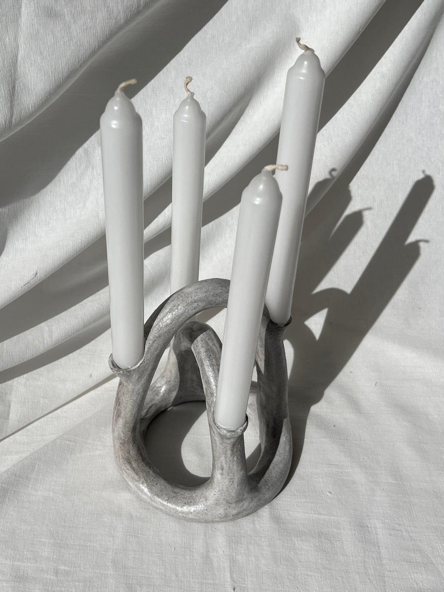 Arch Candelabra- Washed Pearl