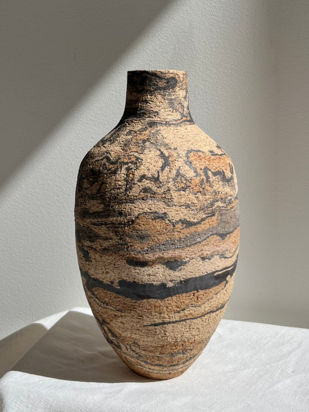 Bottle Vase- Dark Marble